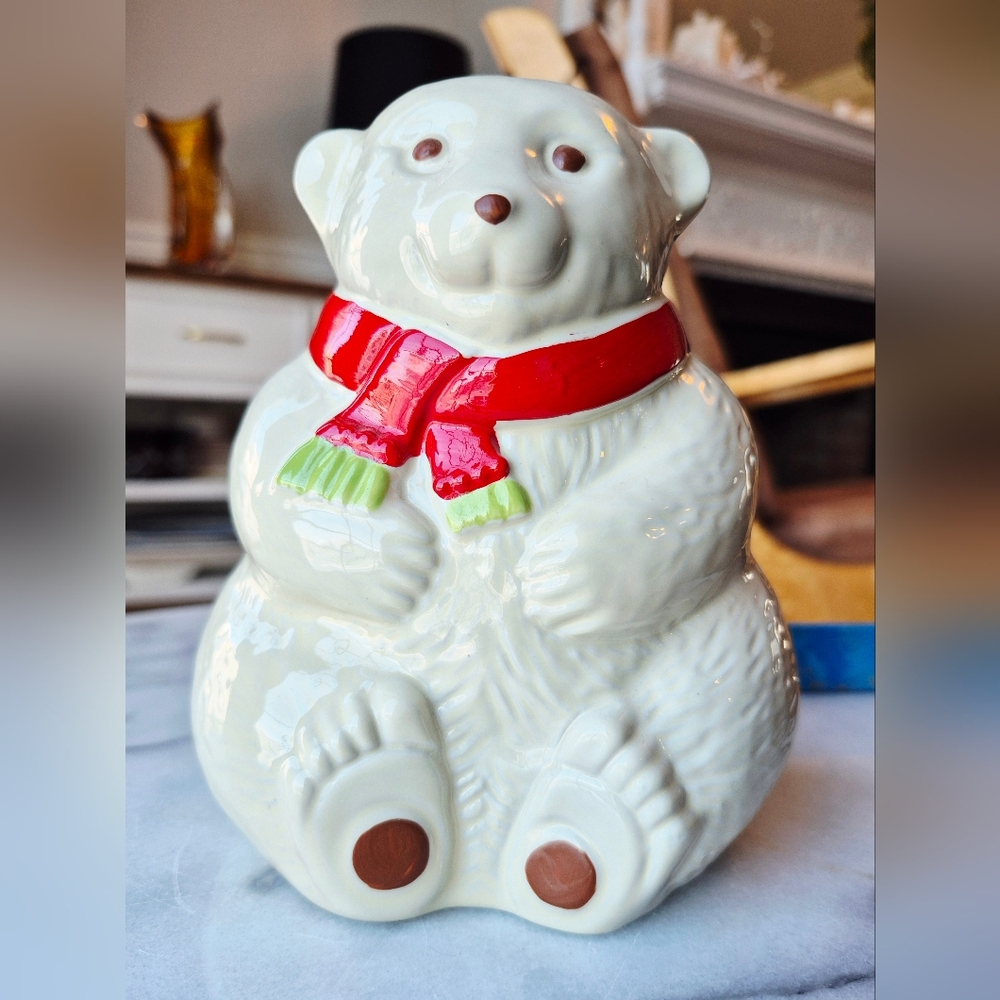 Peter Polar Bear Piggy Saving Bank From Thorntons